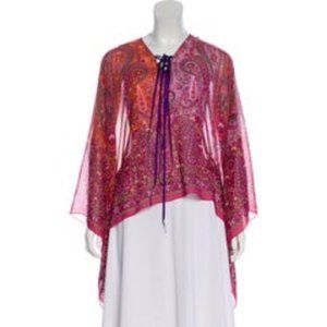 Etro Silk Paisley Blouse Kaftan